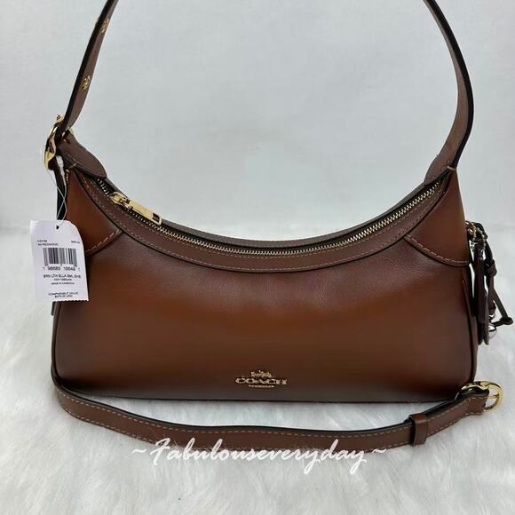 Coach Ella Small Shoulder Bag Crossbody In Leather/Gold/Redwood CDY38 NWT